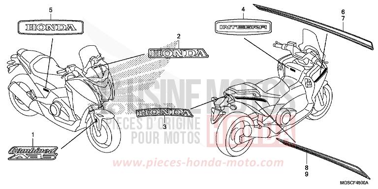 MARQUE/EMBLEME de Integra PEARL COSMIC BLACK (NHA64) de 2012