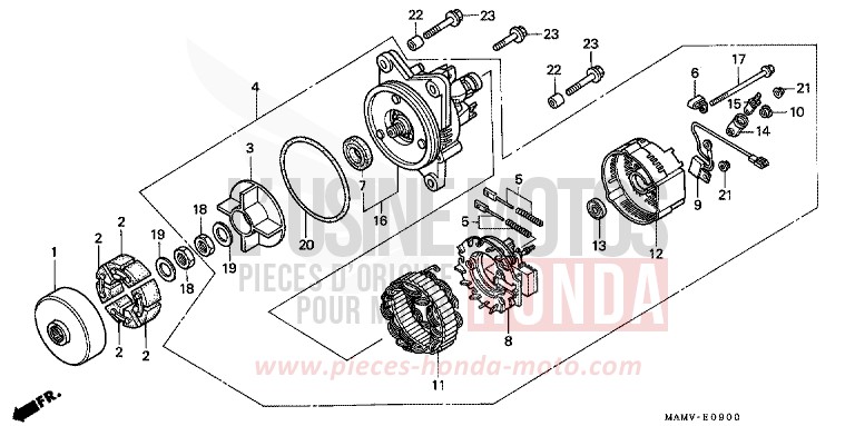 GENERATRICE de Goldwing CANDY SPECTRA RED (R176K) de 2000