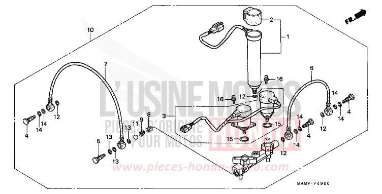 DISTRIBUTEUR D'AIR de Goldwing PEARL MERCED GREEN (G167G) de 2000