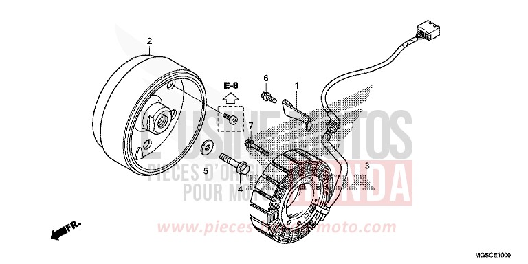 GENERATRICE de Integra MAT GUNPOWDER BLACK METALLIC (NH436) de 2013