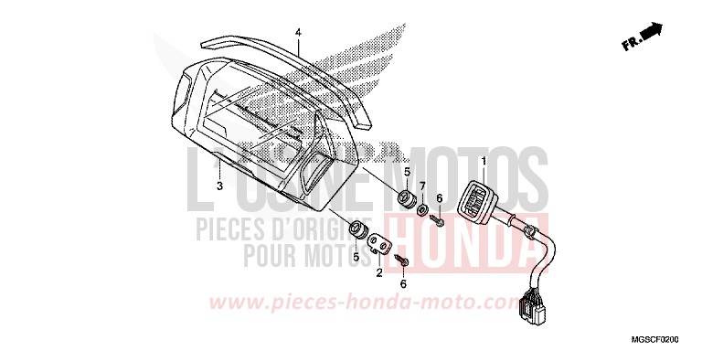 COMPTEUR de Integra MAT GUNPOWDER BLACK METALLIC (NH436) 2013