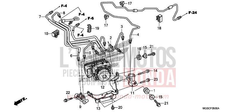 MODULATEUR ABS de Integra MAT GUNPOWDER BLACK METALLIC (NH436) 2013