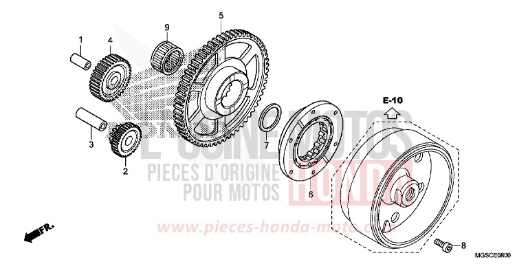 EMBRAYAGE DE DEMARRAGE de Integra PEARL SUNBEAM WHITE (NHA66) 2013
