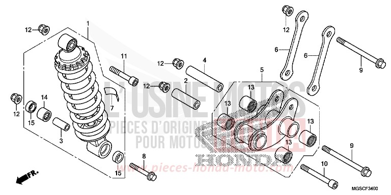COUSSIN ARRIERE de Integra PEARL SUNBEAM WHITE (NHA66) de 2013