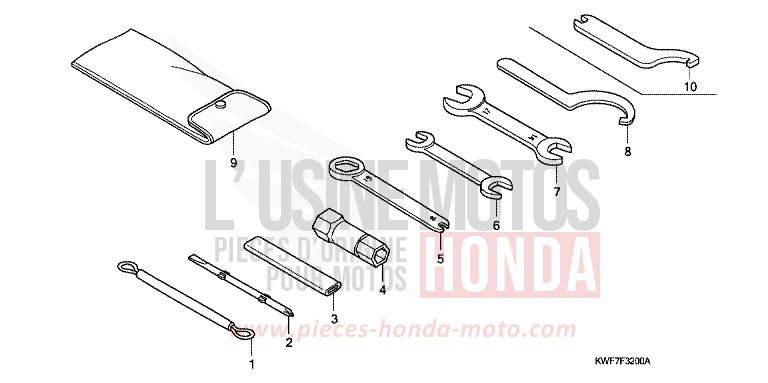 OUTILS de CBF125 VIRTUOUS WHITE (NHB16) de 2013