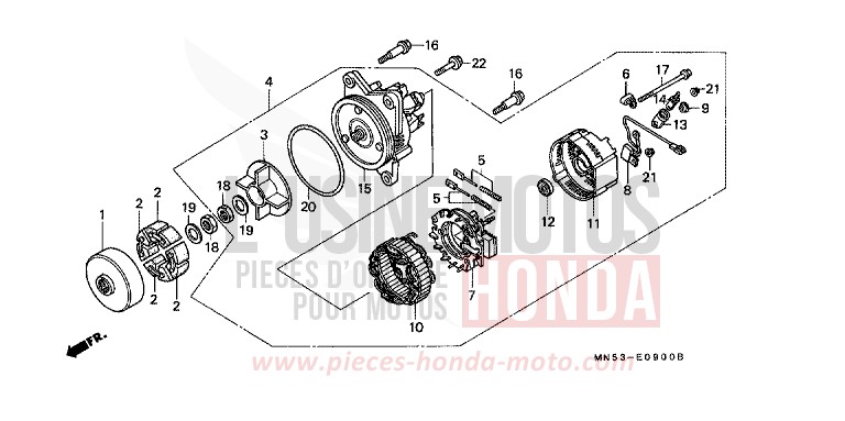 GENERATRICE de Goldwing CANDY SPECTRA RED (R176) de 1992
