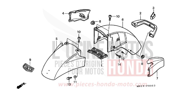 AILE AVANT de Goldwing CANDY SPECTRA RED (R176) de 1992