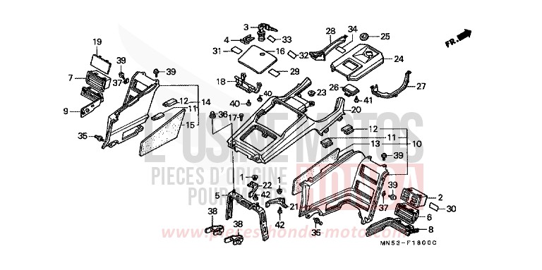 COUVERCLE de Goldwing CANDY SPECTRA RED (R176) 1992