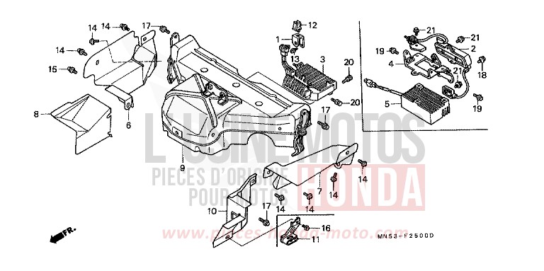 PROJECTION DE CHAMBRE de Goldwing CANDY SPECTRA RED (R176) 1992