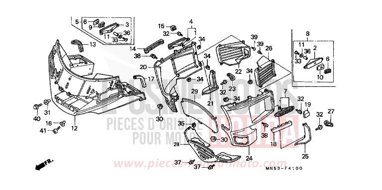 CARENAGE de Goldwing CANDY SPECTRA RED (R176) 1992