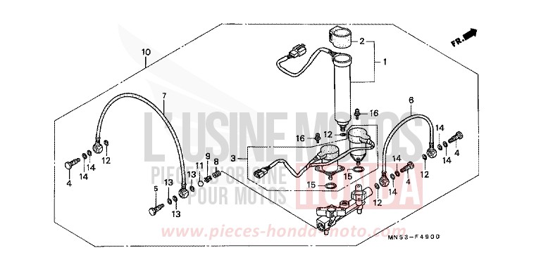 DISTRIBUTEUR D'AIR de Goldwing CANDY SPECTRA RED (R176) de 1992