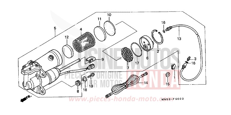 POMPE A AIR de Goldwing CANDY SPECTRA RED (R176) de 1992