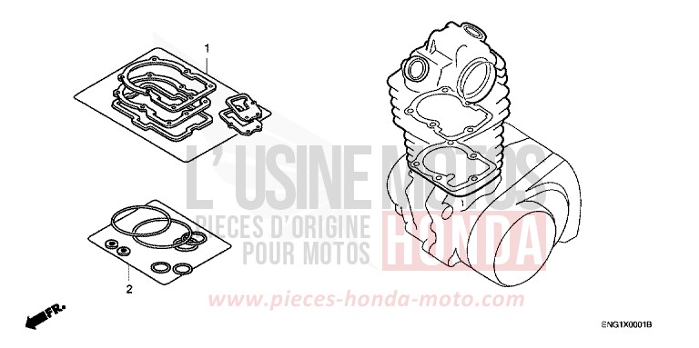 TROUSSE DE JOINT A de XR650R FIGHTING RED (R134) 2005