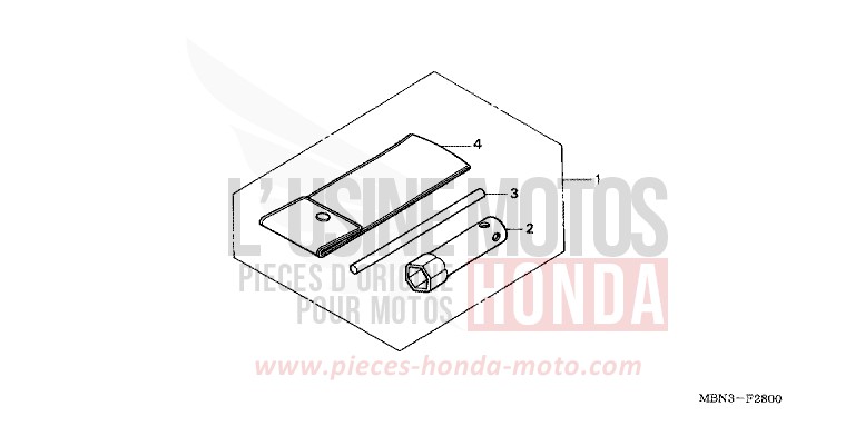 OUTILS de XR650R FIGHTING RED (R134) de 2005