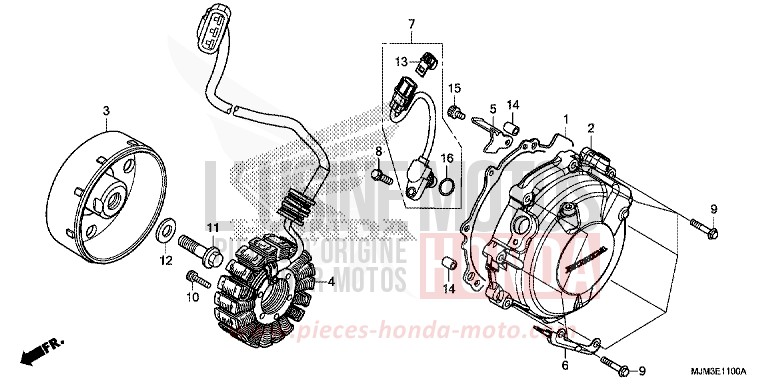 GENERATRICE de VFR800F PEARL GLARE WHITE (NHB53) 2014