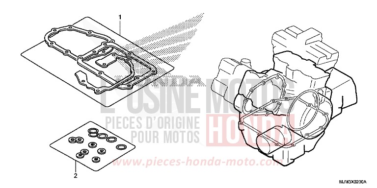 TROUSSE DE JOINT B de VFR800F PEARL GLARE WHITE (NHB53) 2014
