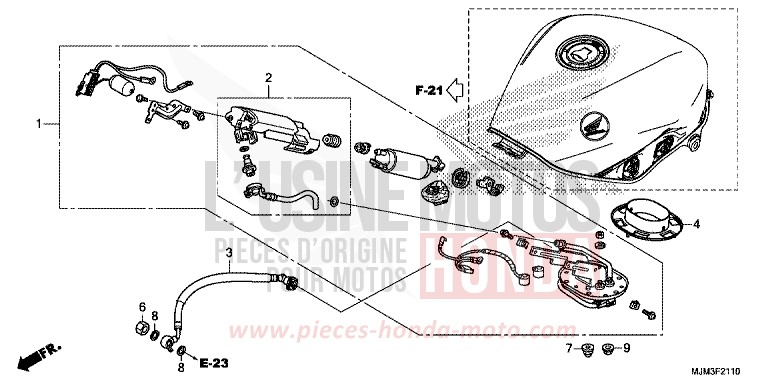 POMPE A CARBURANT de VFR800F VICTORY RED (R334) 2017