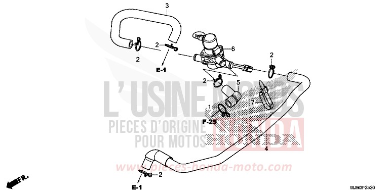VALVE COMMANDE INJECTION D'AIR de VFR800F VICTORY RED (R334) 2017