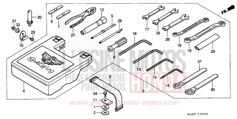 OUTILS de Goldwing CANDY SPECTRA RED (R176) 1997