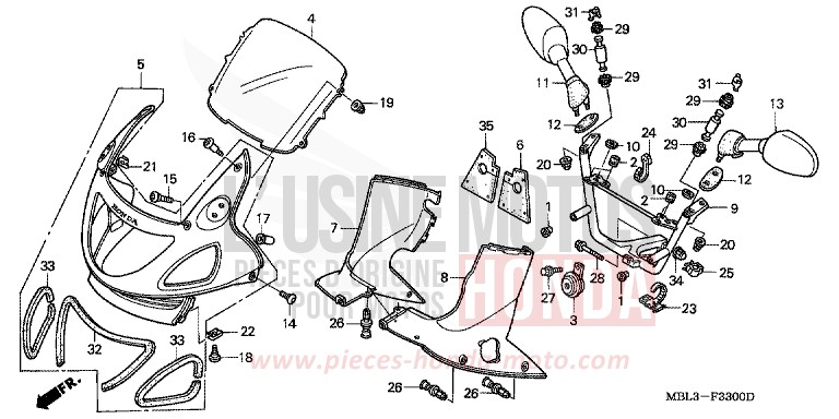 PANNEAU SUPERIEUR de Deauville ACCURATE SILVER METALLIC (NH146) de 2002