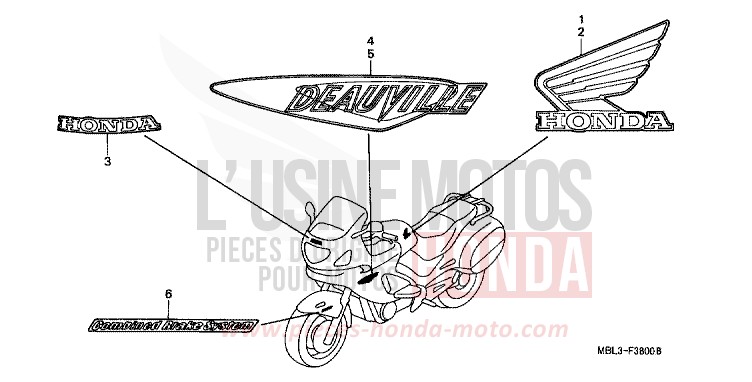 MARQUE de Deauville PENNANT RED METALLIC (R247) de 2002