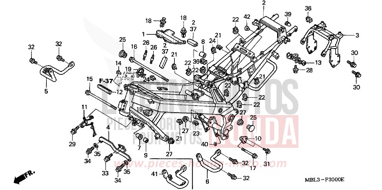 CARROSSERIE DE CHASSIS de Deauville SEVILLA BLUE MATALLIC (PB297) de 2004