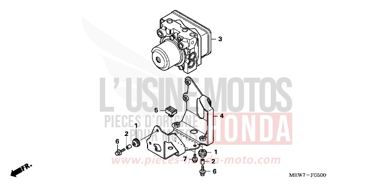 MODULATEUR ABS de Deauville SHASTA WHITE (NH138) de 2006