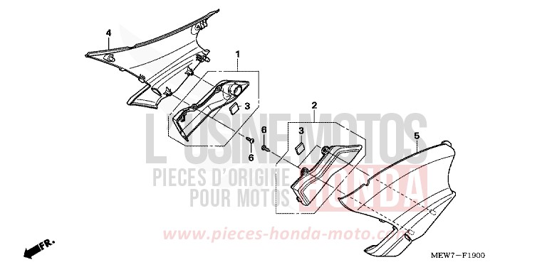 COUVERCLE LATERAL de Deauville SHASTA WHITE (NH138) de 2008