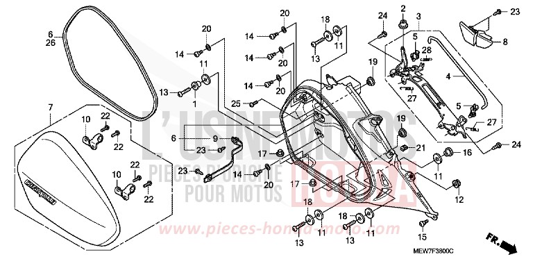SACOCHE DE SELLE D. de Deauville BLOOM RED METALLIC (R319) de 2007