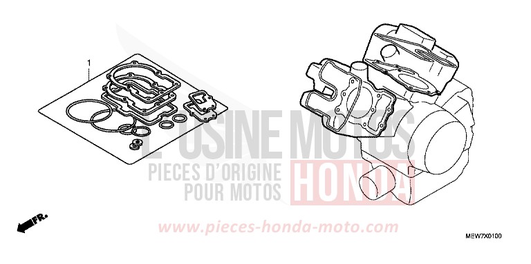 TROUSSE DE JOINT A de Deauville SHASTA WHITE (NH138) de 2007