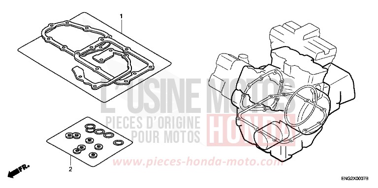 TROUSSE DE JOINT B de VFR800F ITALIAN RED (R157) 2004