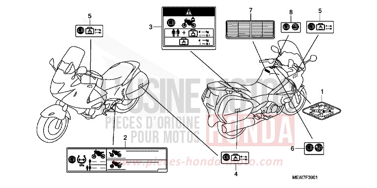 ETIQUETTE DE PRECAUTIONS (NT700VA/NT700VAA) de Deauville SHASTA WHITE (NH138) 2010