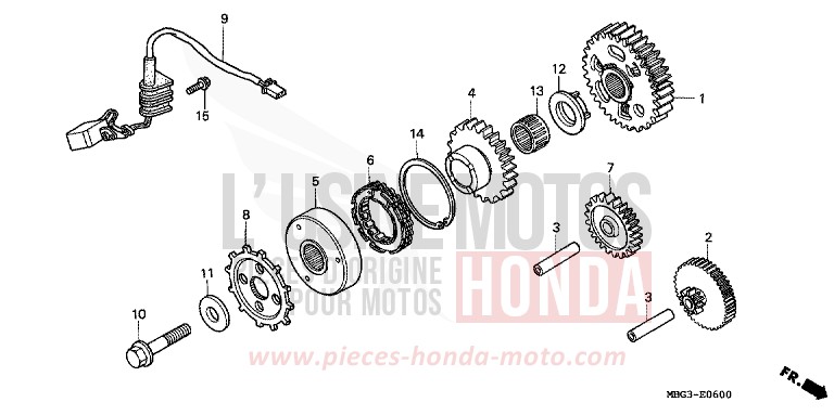 GENERATEUR D'IMPULSIONS de VFR800F ITALIAN RED (R157) de 1999