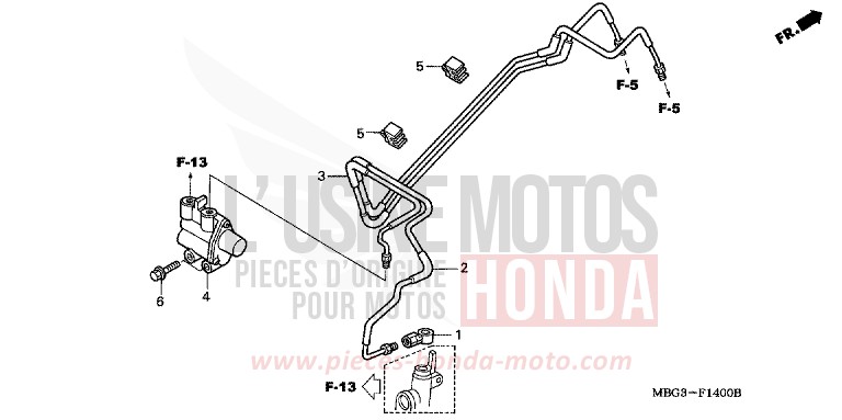 COMMANDE DE DOSAGE SOUPAPE de VFR800F ITALIAN RED (R157) de 1999