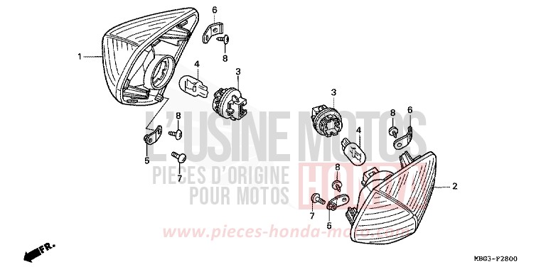 CLIGNOTANT de VFR800F ITALIAN RED (R157) de 1999