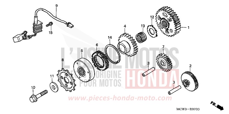 GENERATEUR D'IMPULSIONS de VFR800F LAPIS BLUE METALLIIC (PB257) de 2002