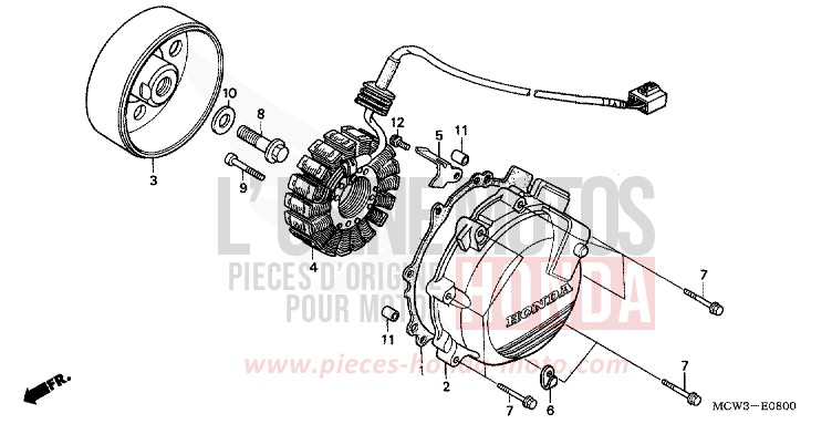 GENERATRICE de VFR800F PEARL HERON BLUE (PB332) 2004