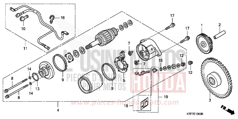 MOTEUR DE DEMARRAGE de SH125 CYNOS GRAY METALLIC (NH400) 2005