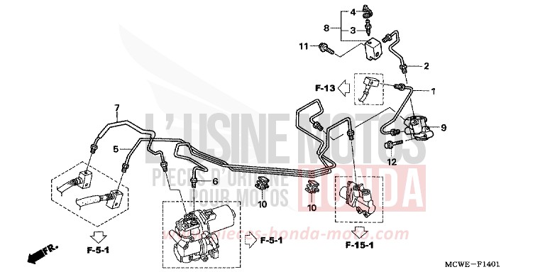 PROPORTIONING CONTROLVALVE (VFR800A) de VFR800F CANDY GLORY RED-U (R101) 2006