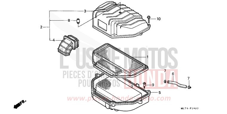 FILTRE A AIR de VFR750F CANDY WAVE BLUE-U (PB161CU) de 1986