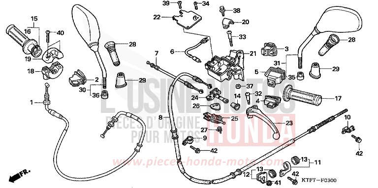 LEVIER DE GUIDON/COMMUTATEUR/CABLE de SH125 PEARL MONTANA BLUE (PB351) 2006