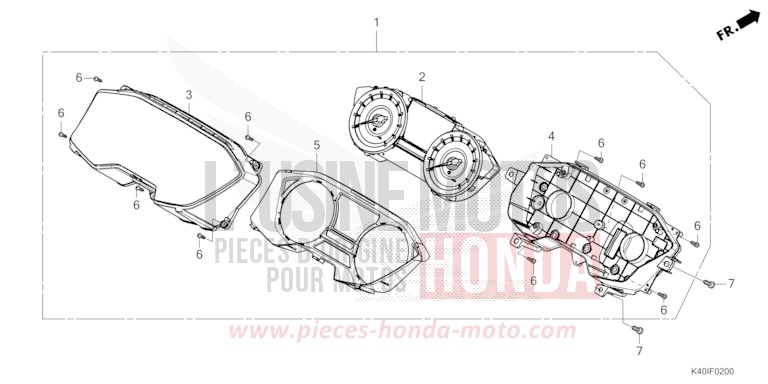 COMPTEUR COMBINE de Forza MAT CARNELIAN RED METALLIC (R384) de 2021