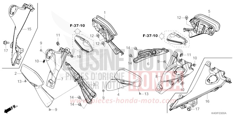 MIROIR de Forza MAT CARNELIAN RED METALLIC (R384) de 2021