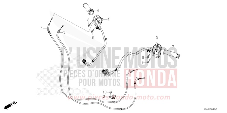 COMMUTATEUR/CABLE de Forza MAT CARNELIAN RED METALLIC (R384) de 2021