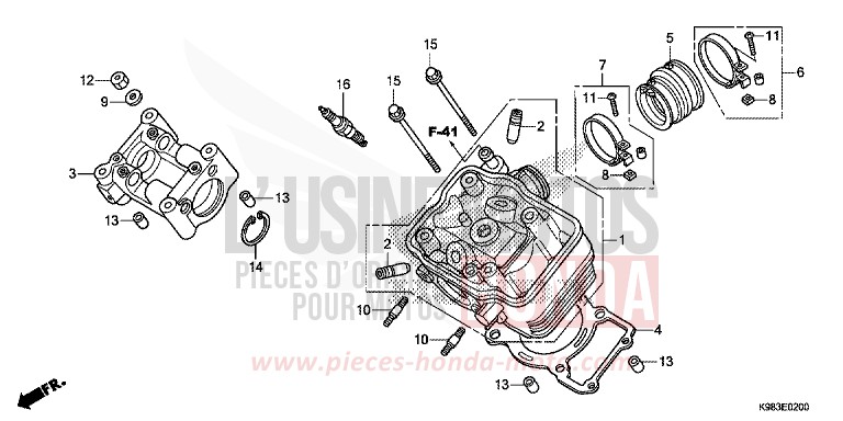 CULASSE de CB125R NOIR (NH1) 2018