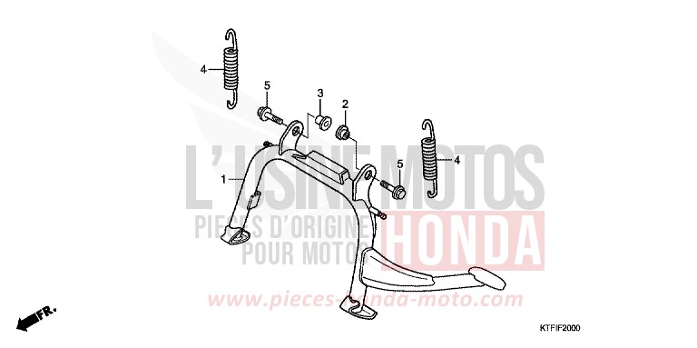BEQUILLE de SH125 PEARL COOL WHITE (NHA16) 2010