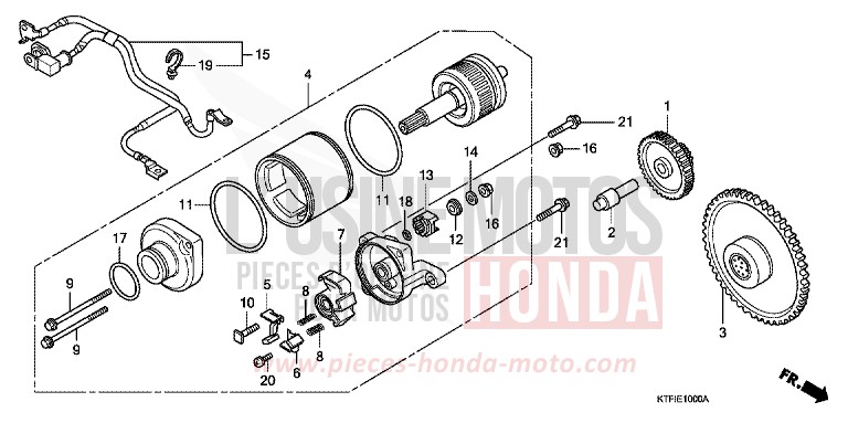 MOTEUR DE DEMARRAGE de SH125 PEARL MONTANA BLUE (PB351) de 2010