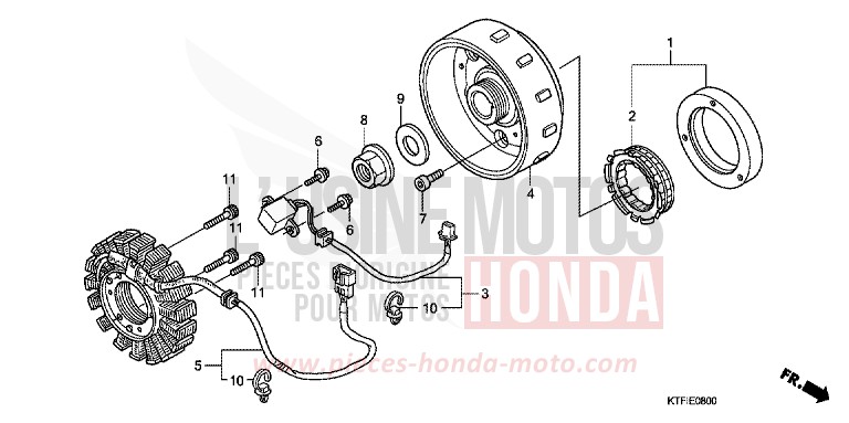 GENERATRICE de SH125 VELVET RED METALLIC (R302) de 2010