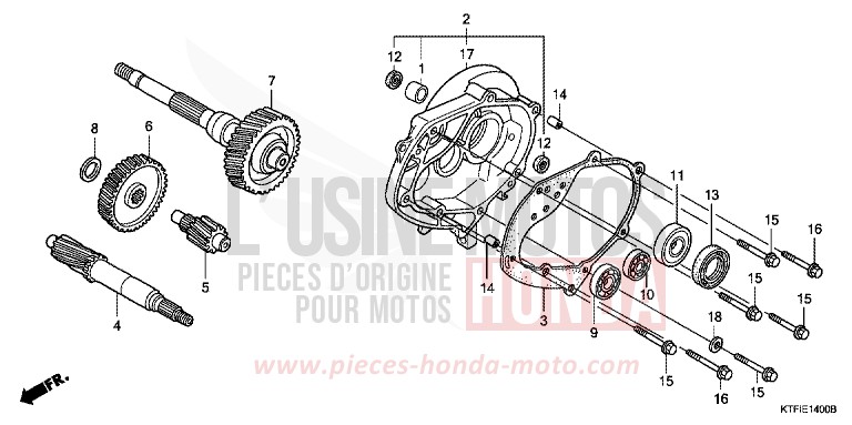 BOITE DE VITESSES de SH125 VELVET RED METALLIC (R302) de 2010