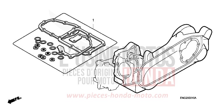 TROUSSE DE JOINT B de SH125 VELVET RED METALLIC (R302) de 2010
